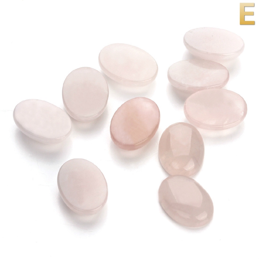 Bộ 10 Viên Ngọc Mài Tròn Hình Oval 10x14mm Dùng Trang Trí Sổ Tay/Làm Trang Sức Thủ Công