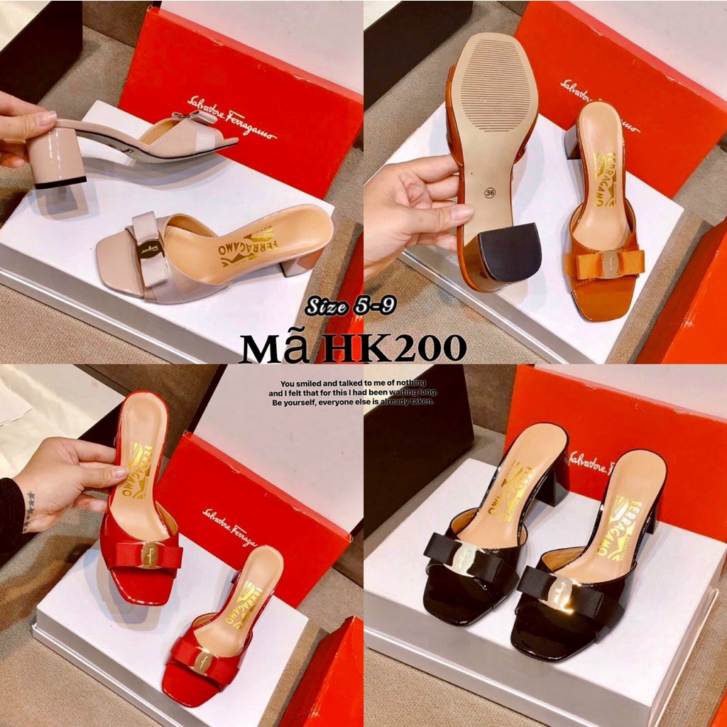 GUỐC NỮ QUAI NGANG - CAO GÓT SAVATO ĐẾ TRỤ 5P HK170