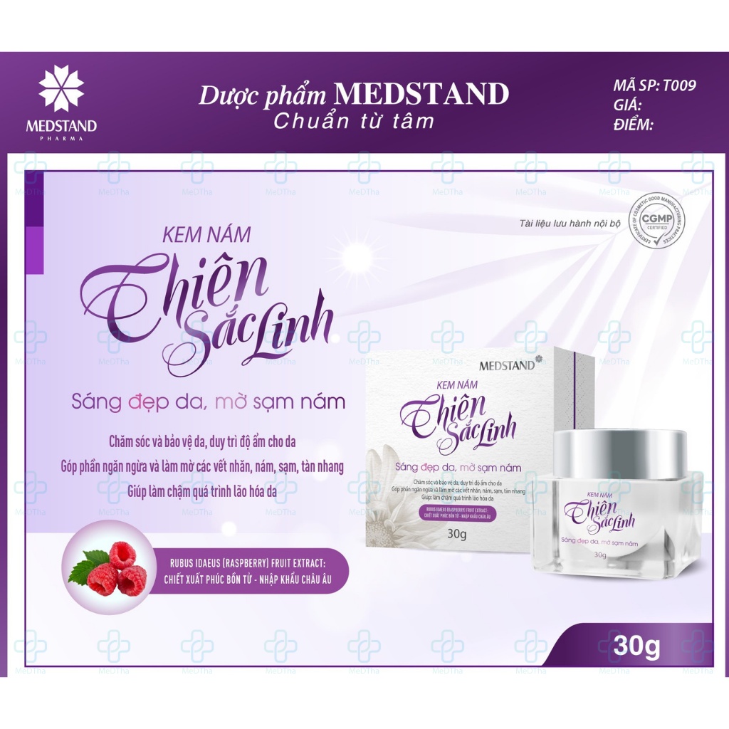Kem nám Thiên Sắc Linh - Hỗ trợ làm sáng da, đẹp da, mờ sạm nám, tàn nhang, chống lão hóa MEDSTAND (Lọ 30g)