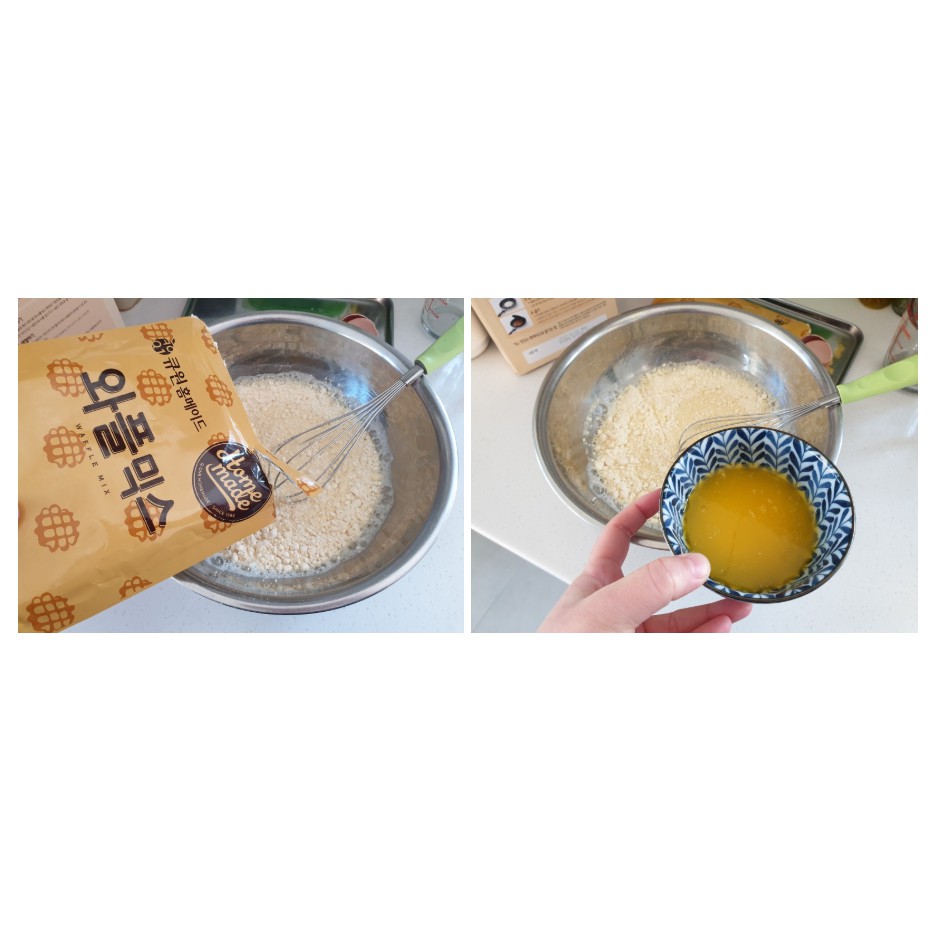 [HOMEMADE] BỘT LÀM BÁNH KẸP WAFFLE 500G - [큐원] 와플믹스 500G