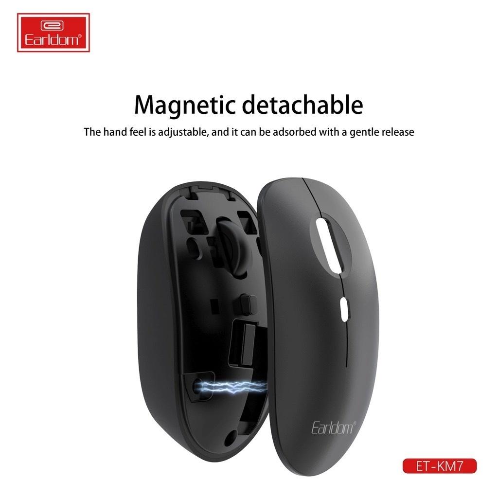 Chuột Máy Tính Không Dây Chính Hãng EARLDOM ET-KM7 1200 DPI Di Chuyển Chuột Mượt Mà Bảo Hành 12 Tháng