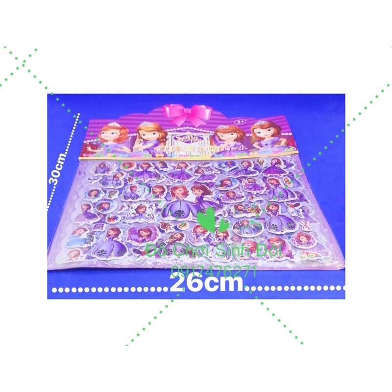 hình dán nổi 3D - mẫu 2 tấm 30*26cm