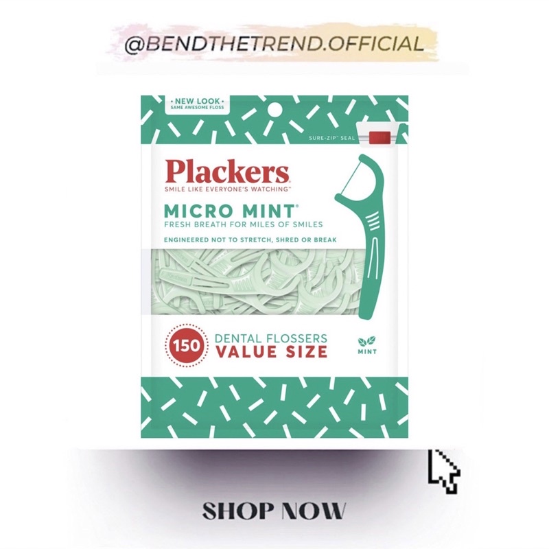 TĂM CHỈ NHA KHOA PLACKERS MICRO MINT BỊCH 150 CÂY