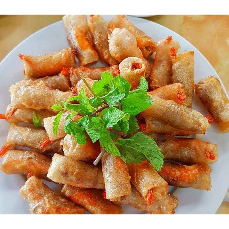 Chả Ram Tôm Đất (Đặc sản Bình Định) - Size trung (28-30 cuốn/ 1 hộp) - Ship Hỏa tốc