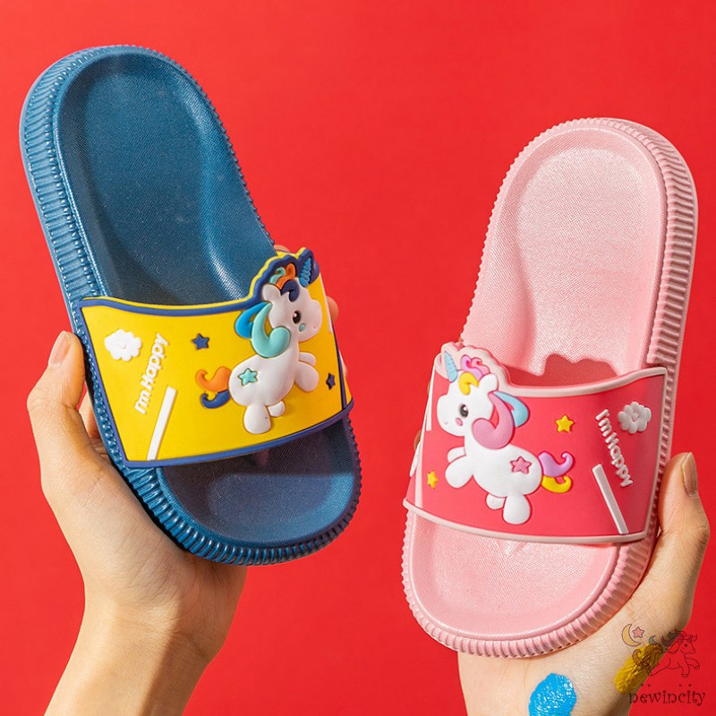 Dép Đi Biển Chống Trượt In Họa Tiết Hoạt Hình Đáng Yêu Phong Cách Hàn Quốc Cho Bé