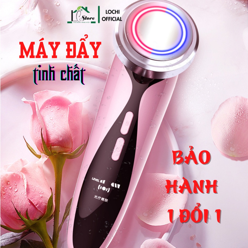 Máy massage mặt cầm tay ion bản nâng cấp hàng hiệu LOCHI, máy điện di tinh chất, mát xa nâng cơ đẩy dưỡng chất