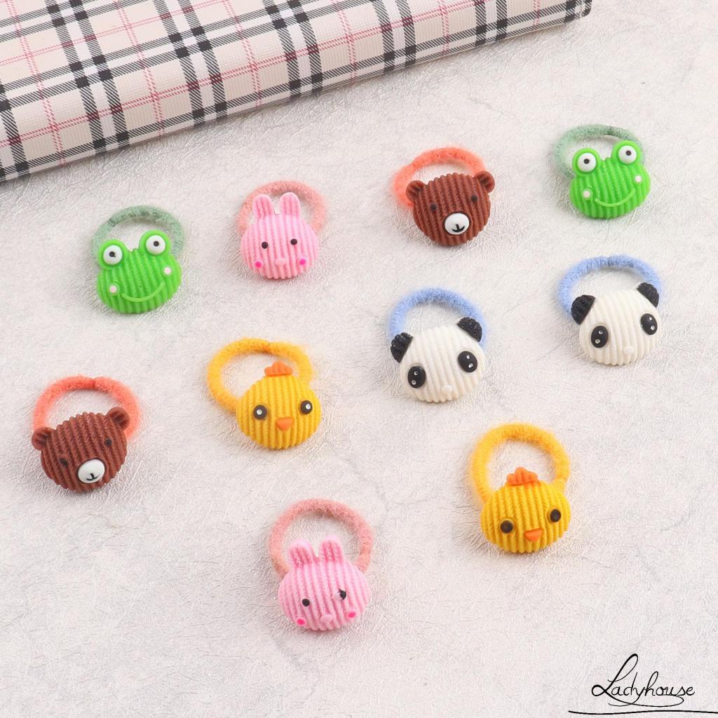 Dây Cột Tóc Co Giãn Trang Trí Hình Hoa Cúc/ Động Vật Hoạt Hình Cho Bé Gái