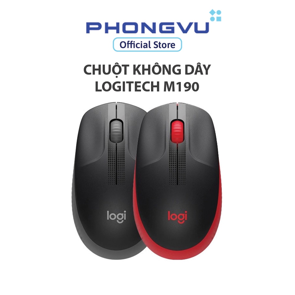 Chuột không dây Logitech M190 (Đỏ) - Bảo hành 24 tháng