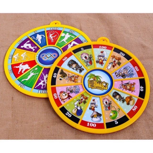 Bộ Trò Chơi Phóng Phi Tiêu 1 Bia 3 Tiêu đường kính 30cm Dùng Được Cả 2 Mặt