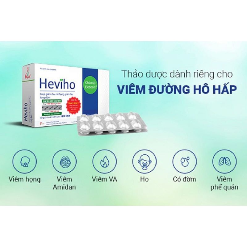 Heviho giúp giảm đau rát họng, giảm ho, long đờm