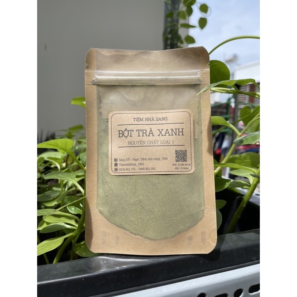 Bột trà xanh đắp mặt nguyên chất 100gr