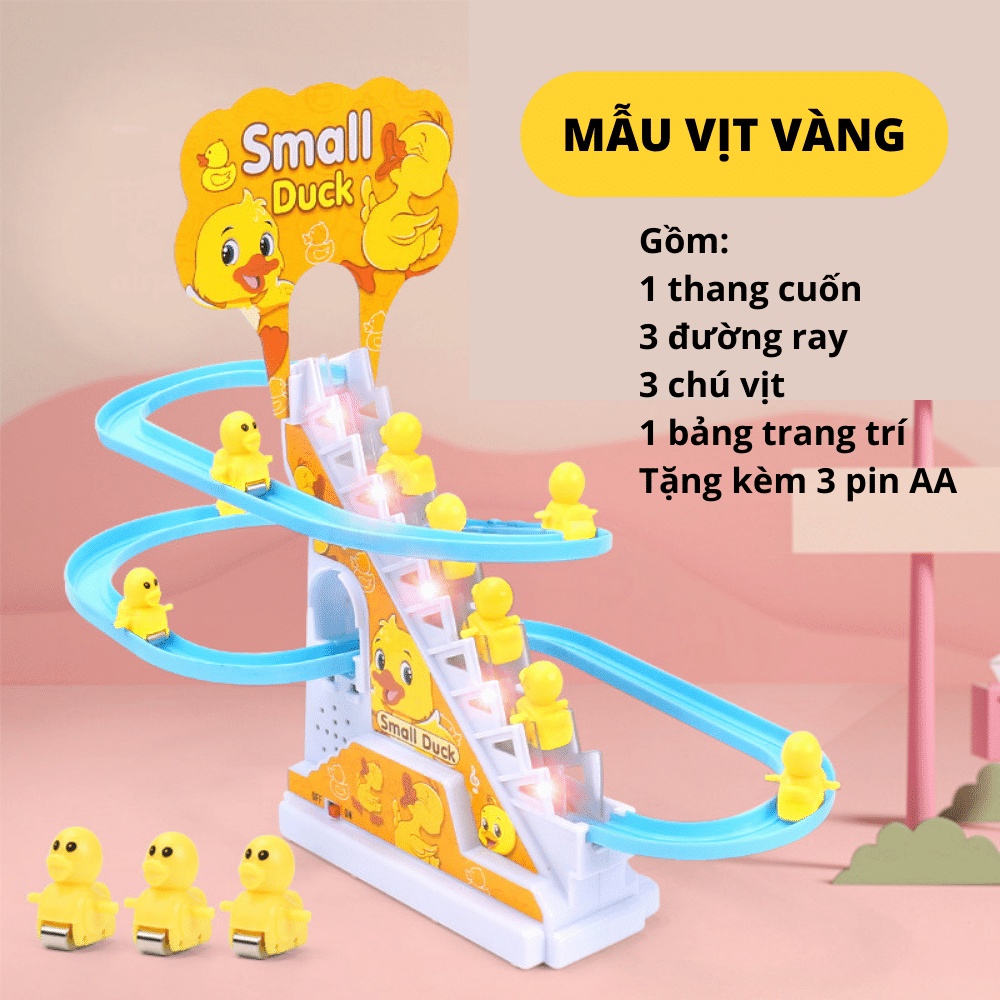 Đồ Chơi Vịt Lợn Peppa Leo Thang Cầu Trượt Có Nhạc Đèn, Piggy Peppa Leo Thang chạy pin có nhạc vui nhộn cho bé