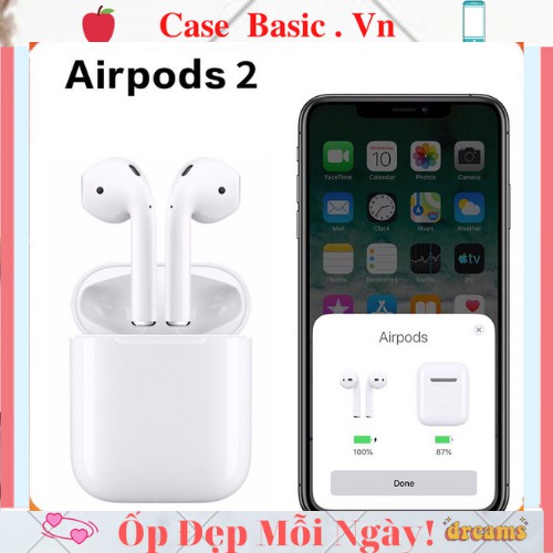 Tai nghe Bluetooth TWS Airpod 2 (Tai nghe Airpods 2)  Đổi Tên - Định Vị , Tự Động Kết Nối, Cảm Biến Vân Tay