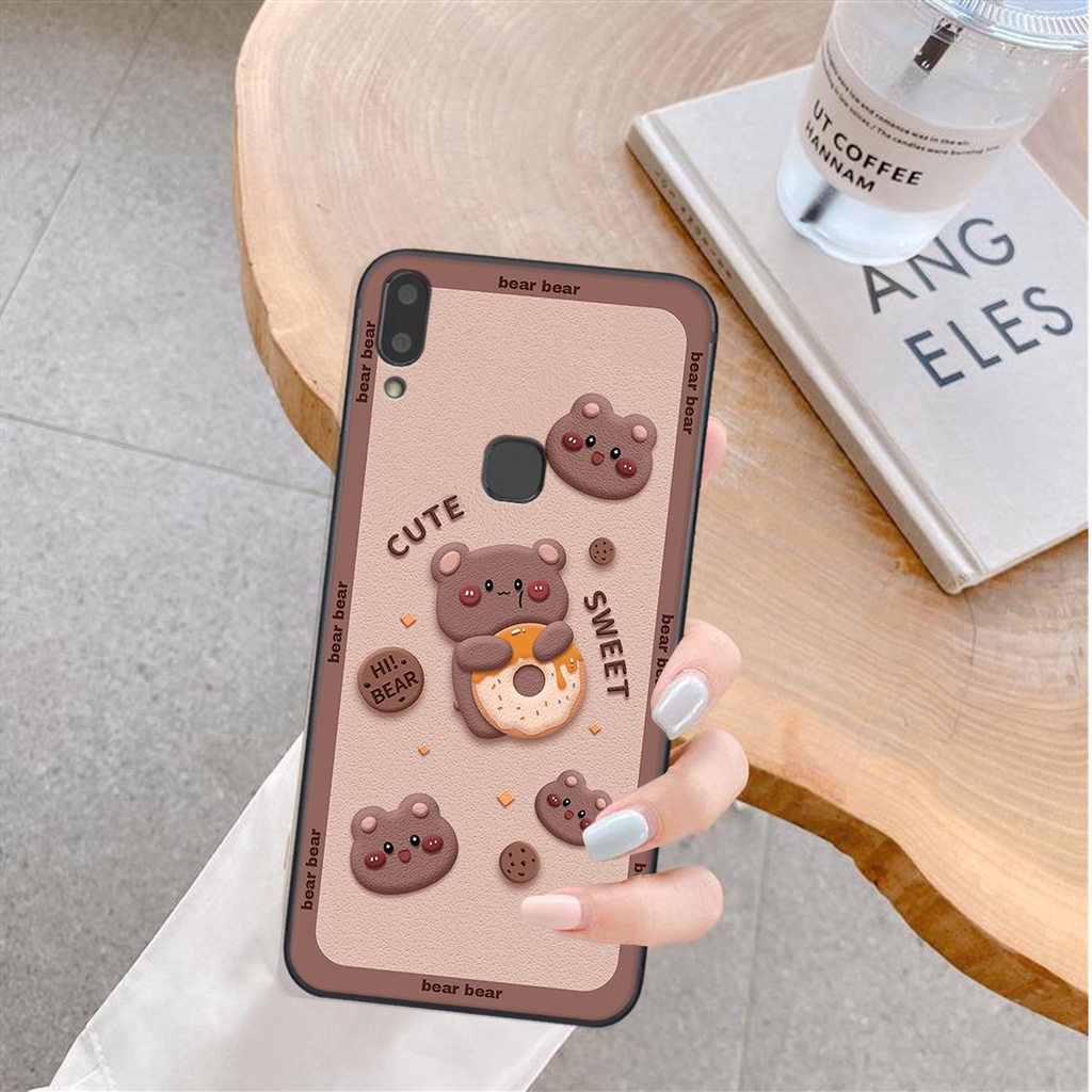 Ốp lưng Vivo V9 / V9 YOUTH in hình Gấu nâu - hồng, Gấu Be@rick  cực CUTE, DỄ THƯƠNG