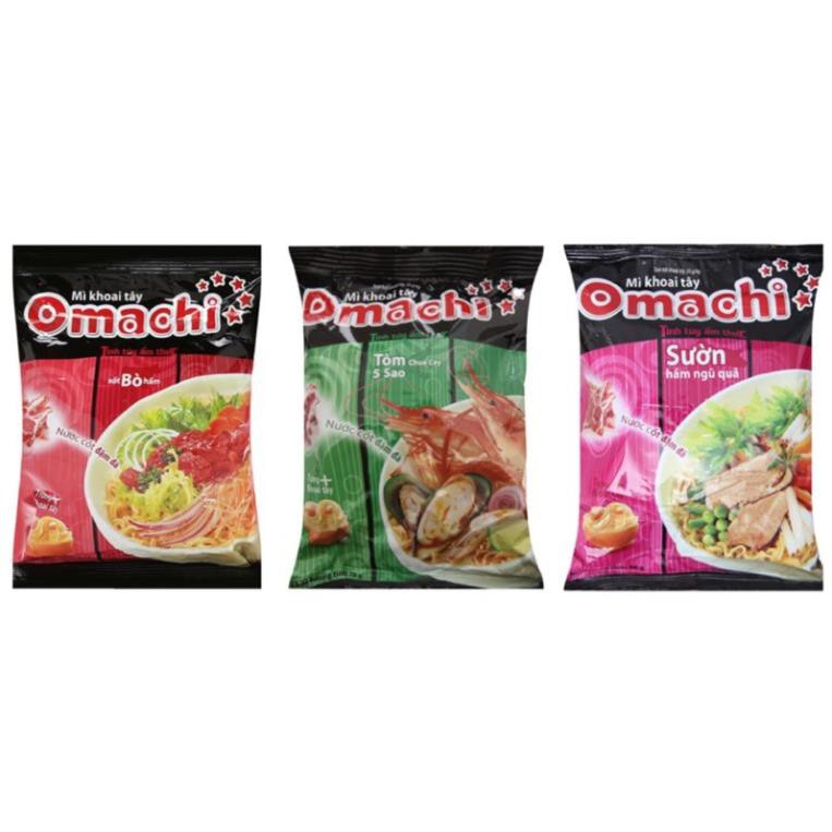 Mì Omachi Tôm Chua Cay/ Xốt Bò Hầm/ Sườn Hầm Ngũ Quả 78g