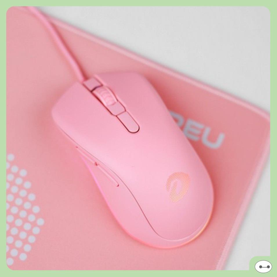 Chuột chơi game, chuột máy tính Dareu EM908 RGB ( Đen/Hồng) - Bảo Hành 24 Tháng