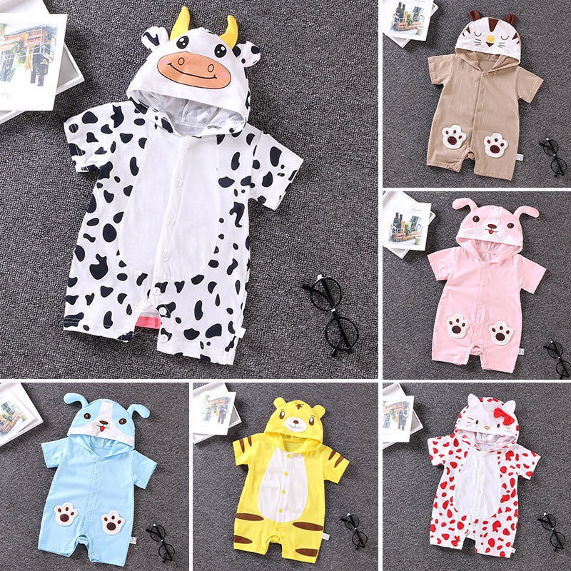 BODY ĐÙI HÌNH THÚ NGỘ NGHĨNH CHO BÉ TRAI VÀ BÉ GÁI 3-9KG VẢI MỀM MỊN CO GIÃN 4 CHIỀU