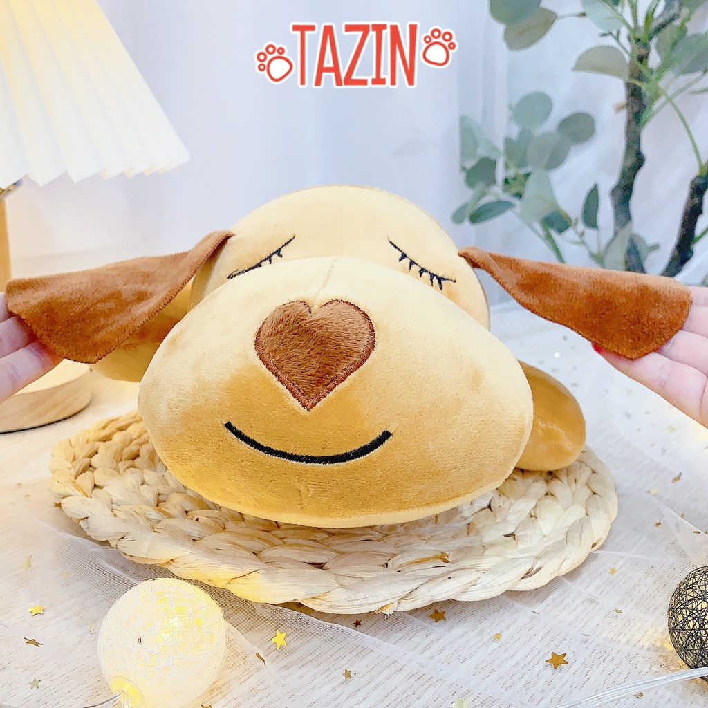 Gấu bông chó mũi tim mini cho bé, gối ôm chó bông nhỏ xinh cute đáng yêu cao cấp Tazin