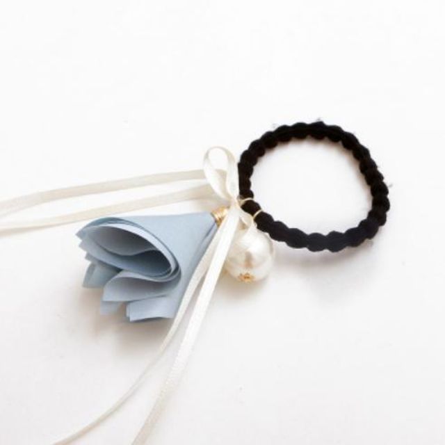 Combo 5 cột tóc hoa màu xanh y hình