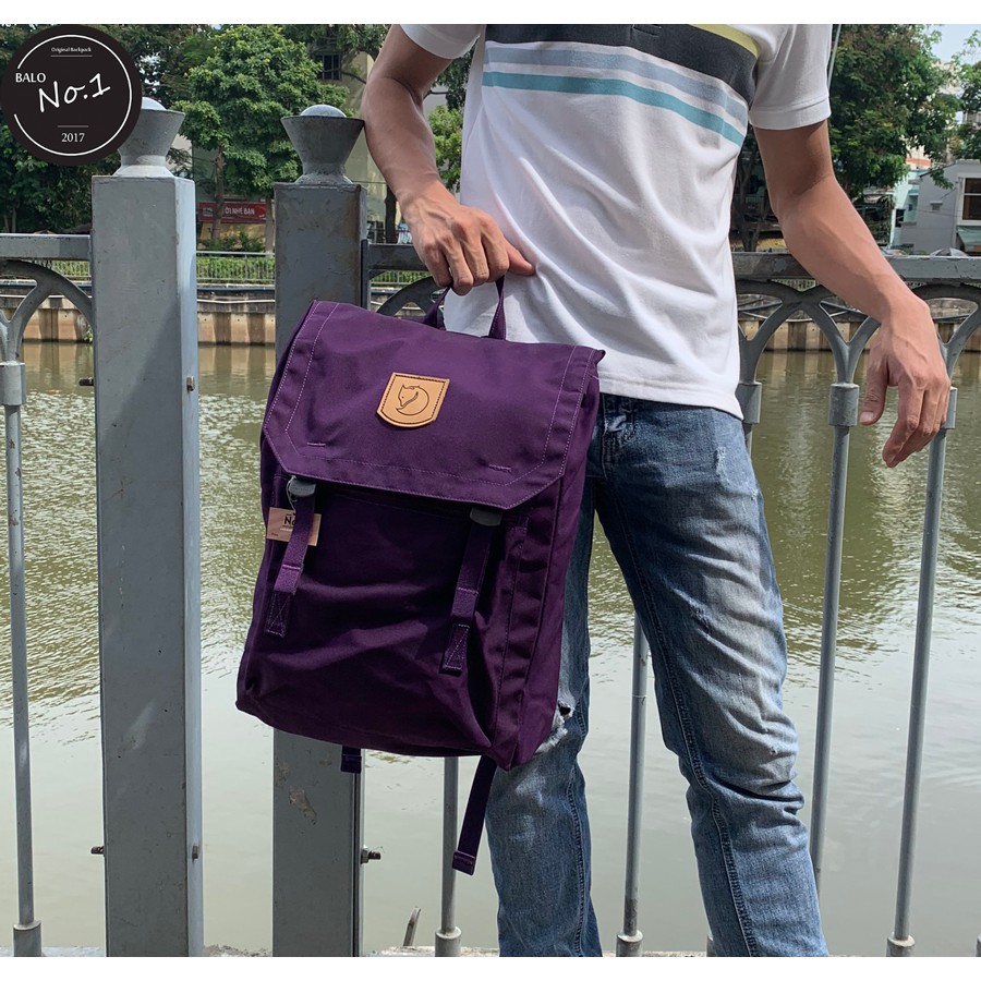 [Tặng kèm vớ] Balo Thời Trang Unisex  FREESHIP Balo Thời Trang Foldsack No. 1 - Purple - Hình Thật