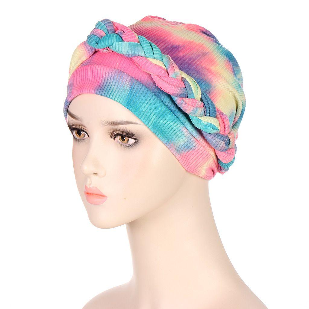 Mũ Turban Trùm Đầu Chất Liệu Mềm Mại Co Giãn Cho Phụ Nữ Hồi Giáo