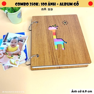 In 100 ảnh 6.9 Ultra HD - Công nghệ in ProLab - giấy lụa cao cấp + Album gỗ