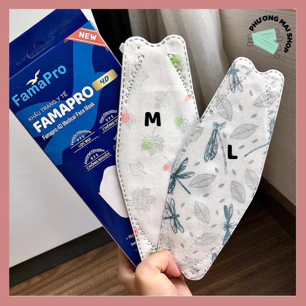 [4D MASK] Khẩu trang y tế cao cấp kháng khuẩn 3 lớp Famapro 4D