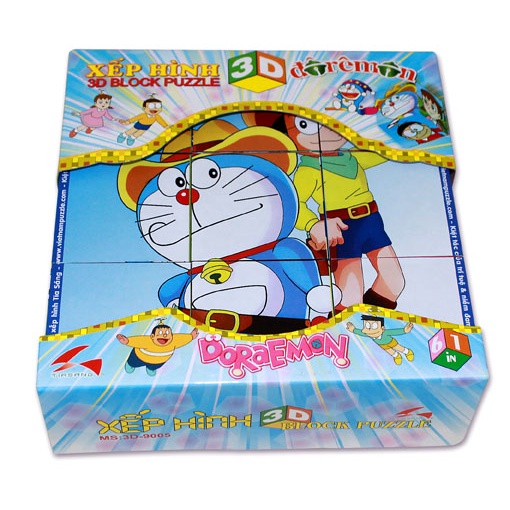 Tranh xếp hình 3D cao cấp Jigsaw Puzzle (6 trong 1) Tia Sáng - DOREMON - MSP: 3D-9005