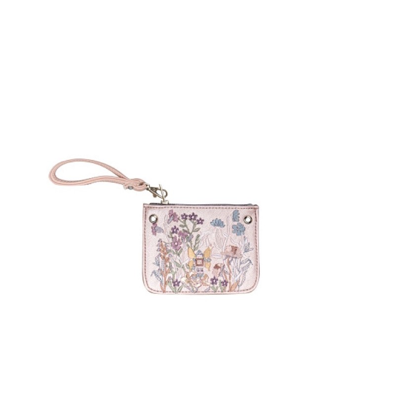 Ví nhỏ đựng thẻ bằng da thêu hoa nữ Ngaos Jimmi Fairy | BigBuy360 - bigbuy360.vn