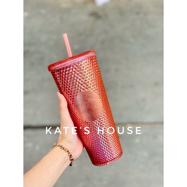 Ly nhựa 2 lớp ly gai studded coldcup Starbucks 709ml phiên bản Taiwan 2022