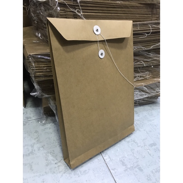 Bao thư nâu quấn dây có đáy 4cm