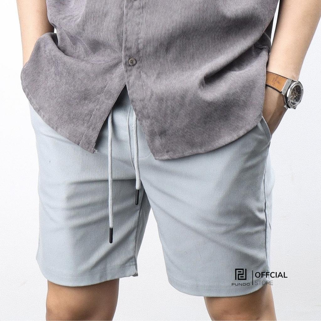 Quần short nam chất vải nhung tăm dày dặn, năng động, thoải mái PUNDO QSPD024