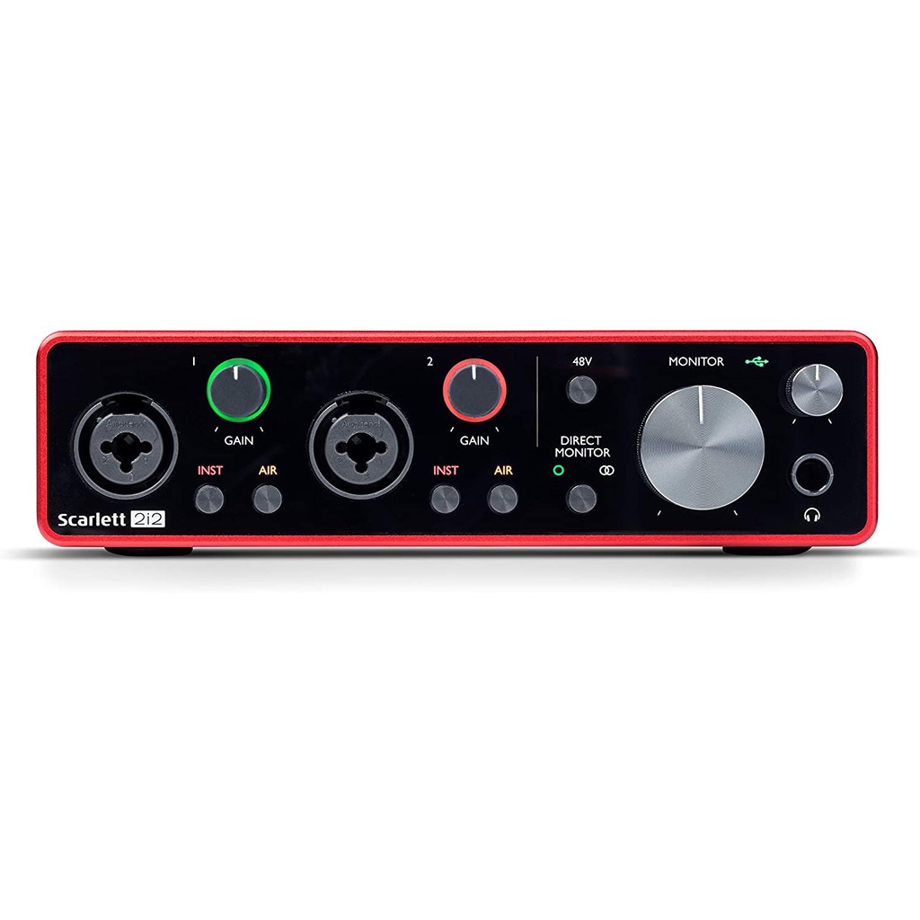 Sound Card Âm Thanh Focusrite Scarlett 2i2 Gen 3 - USB Audio Interface With Pro Tools (3rd Generation) - 100% Chính hãng