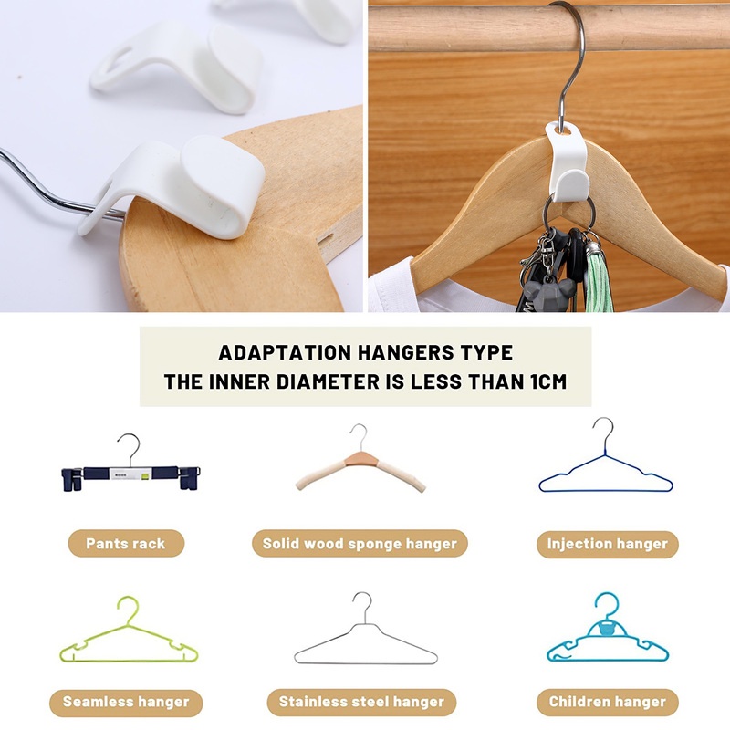Set 5 Móc Treo Quần Áo Thiết Kế Độc Đáo Tiết Kiệm Không Gian Tiện Dụng
