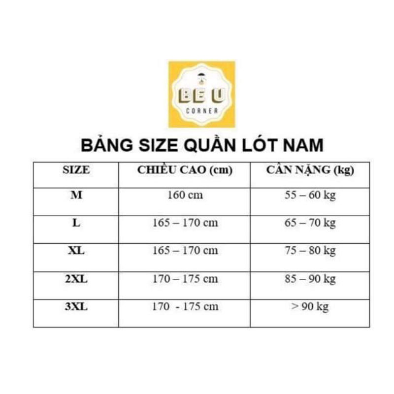 COMBO 10 QUẦN LÓT COTON NAM 100k.