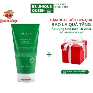 Sữa Rửa Mặt Tràm Trà Sạch Sâu, Kiềm Dầu Derladie Herbal Extract Care Deep Cleansing Foam 150ml