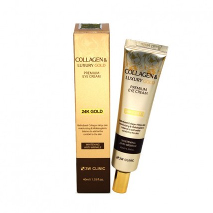Kem Dưỡng Mắt Cao Cấp Chống Lão Hóa 3W Clinic Collagen &amp; Luxury Gold Premium Eye Cream 40ml