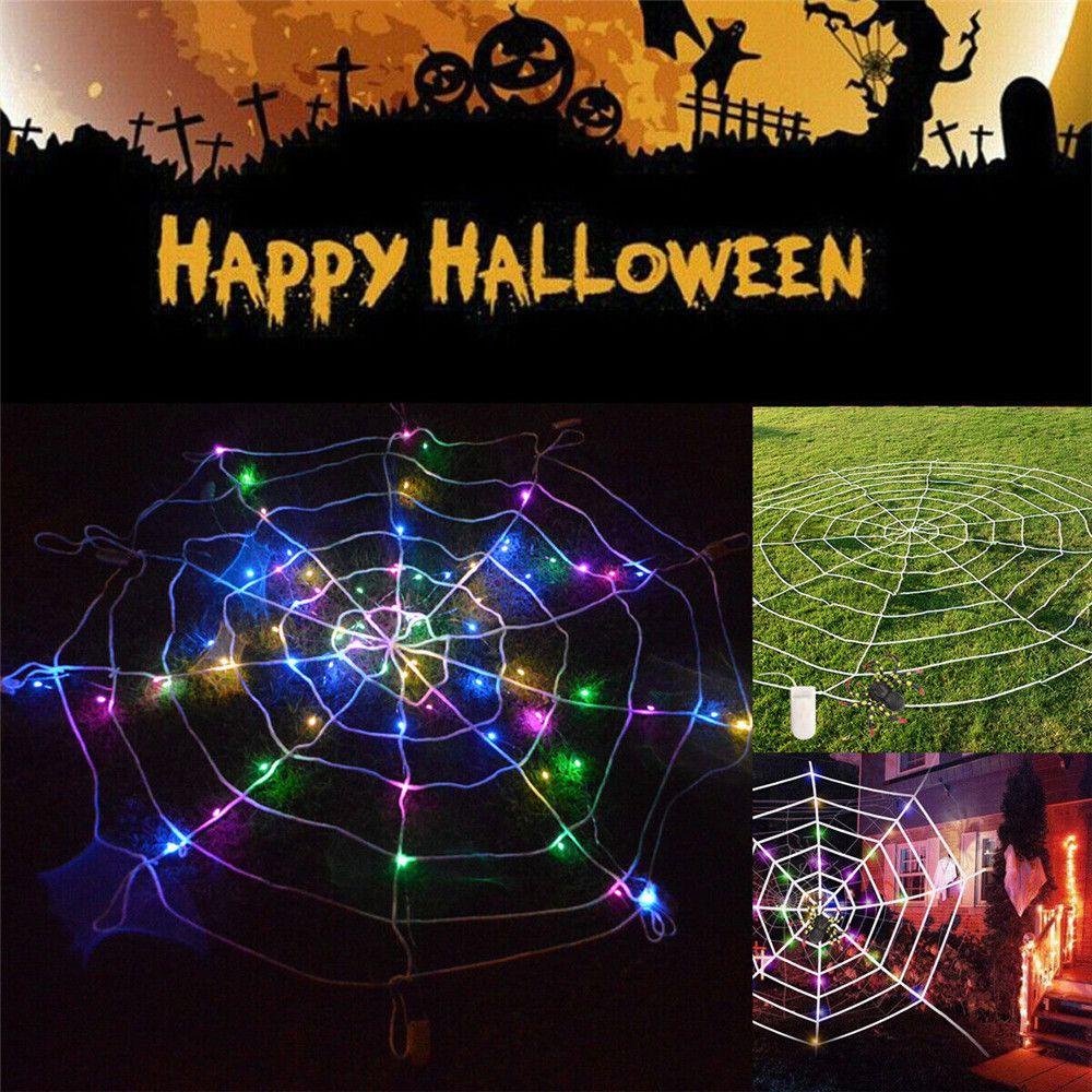 WATTLE Đèn LED Cobweb Trang Trí Lễ Hội Halloween