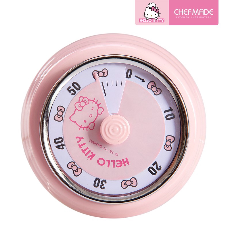Đồng hồ hẹn giờ nấu ăn CHEF MADE máy cơ hình Hello Kitty dễ thương tiện dụng KT7001