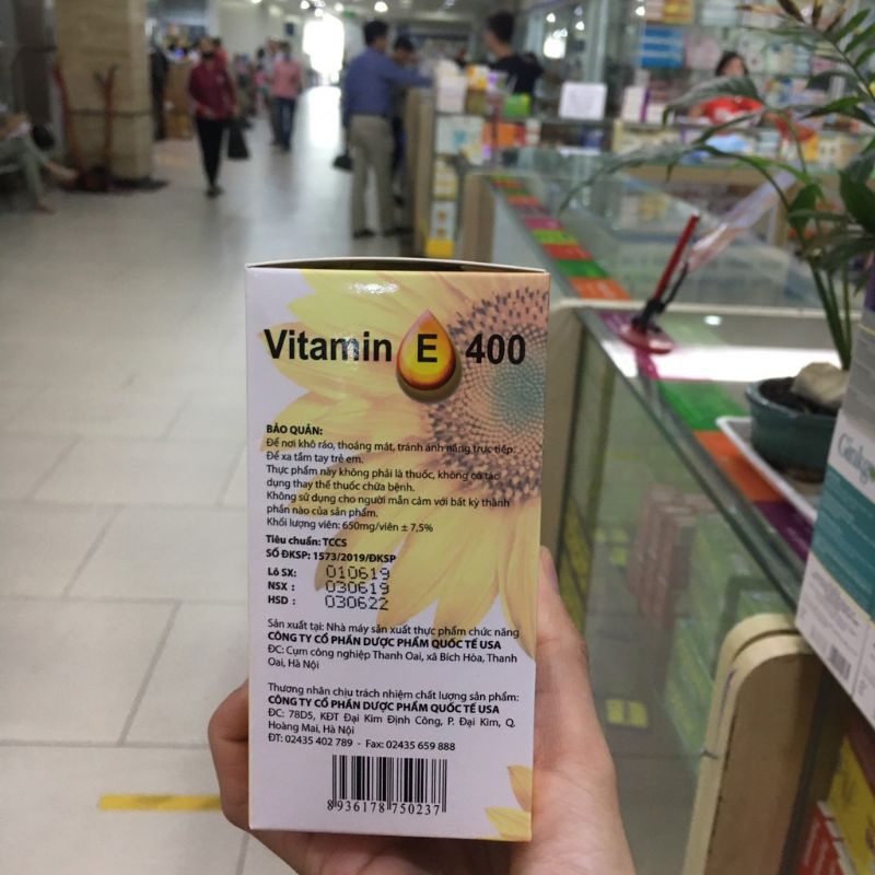 Vitamin E 400 USA hướng dương