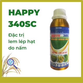 HAPPY 340SC quản lý lem lép hạt lúa, các bệnh do nấm trên rau màu, cây ăn trái như héo rủ, sương mai, ghẻ nhám, thán thư