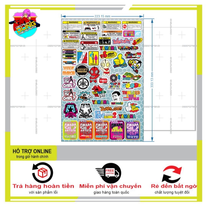 48 LOGO STICKER MINI 01 - DUNG DECAL