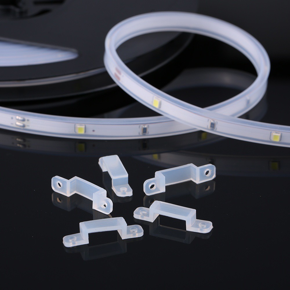 Bộ 50 cái kẹp silicone 10 / 12 / 14 / 17 mm cố định đèn LED RGB 3528 5050 5630
