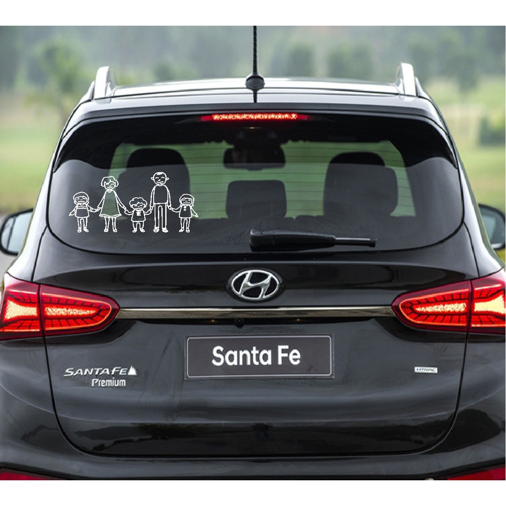 Tem xe hơi, sticker, tem xe gia đình độc đáo nhiều mẫu