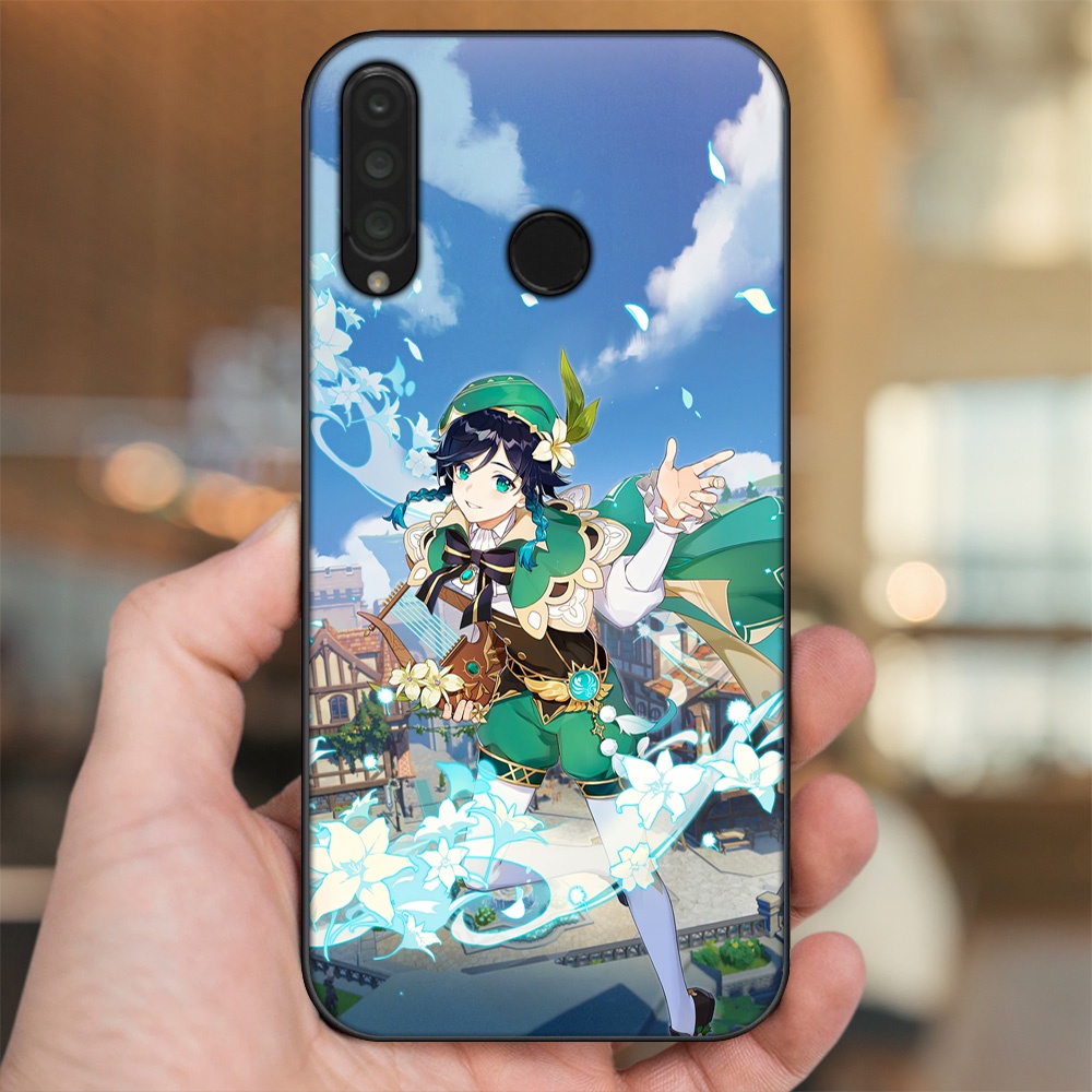 Ốp lưng Huawei P30 Lite, Nova 4e viền đen in hình Venti Genshin Impact