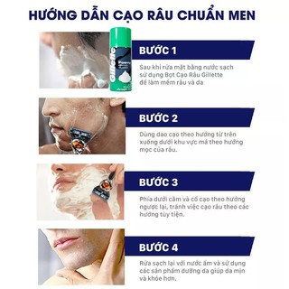 Dao cạo râu Gillette Mach 3 Lưỡi Cạo Cao Cấp( Tặng Kèm chai Bọt cạo râu 175g)