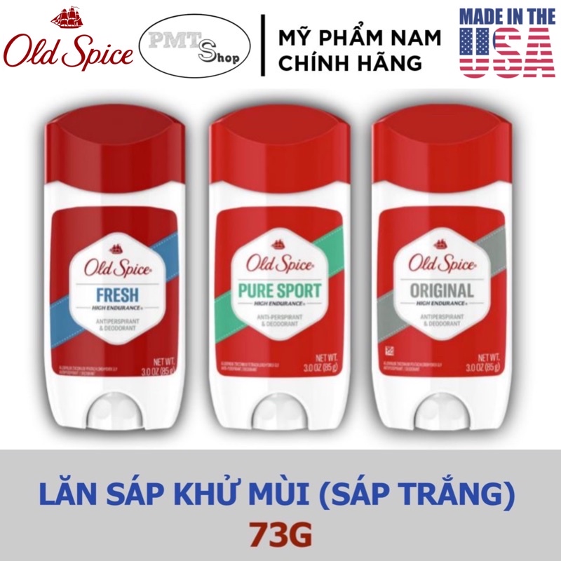 Lăn sáp khử mùi nam Old Spice 85g Pure Sport | Fresh | Original 73g Timber | Bearglove | Fiji | Wolfthorn 68g