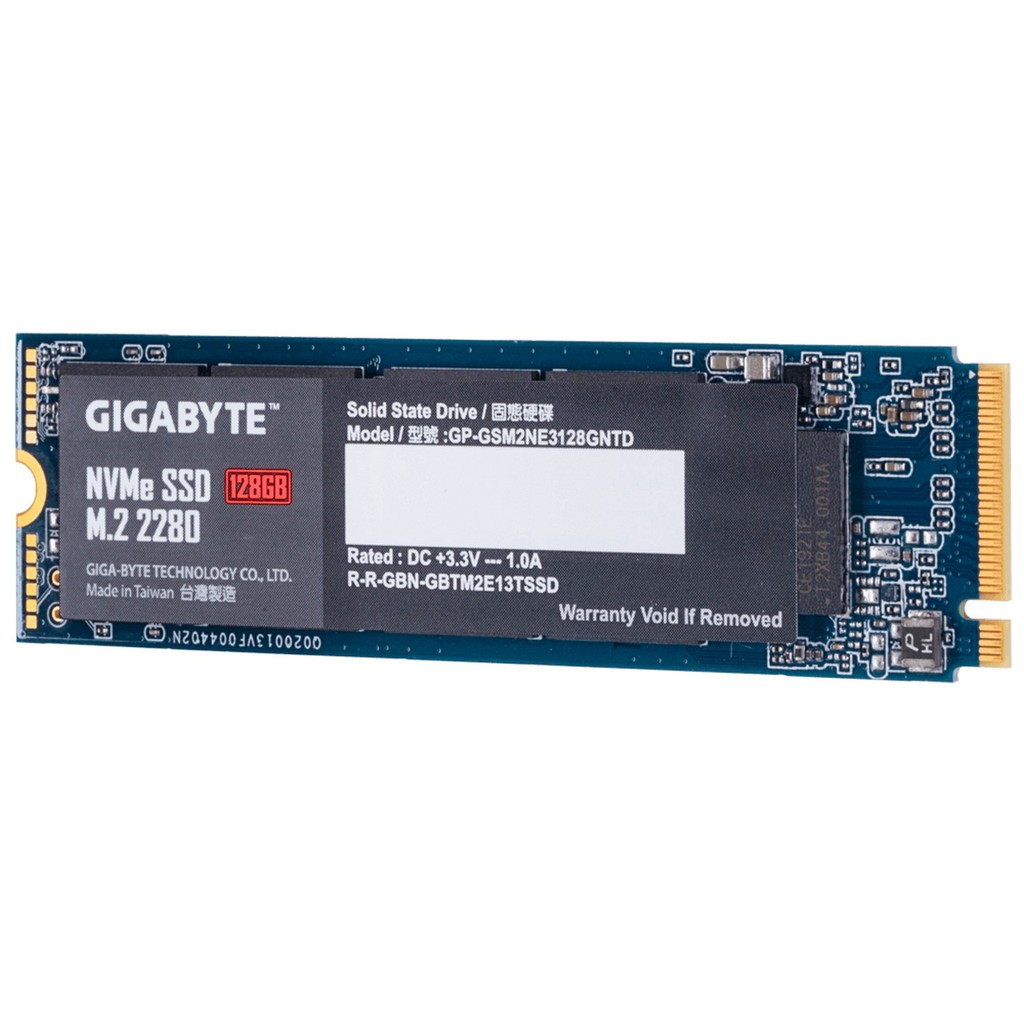 Ổ cứng SSD Gigabyte 128GB M.2 2280 PCIe NVMe Gen 3x4 (Đoc 1550MB/s, Ghi 550MB/s) chính hãng