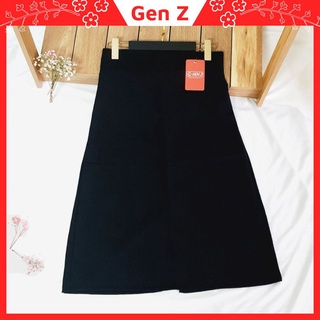 Chân váy midi dài Gen J đầm midi trơn vintage dáng dài MIXGENZ