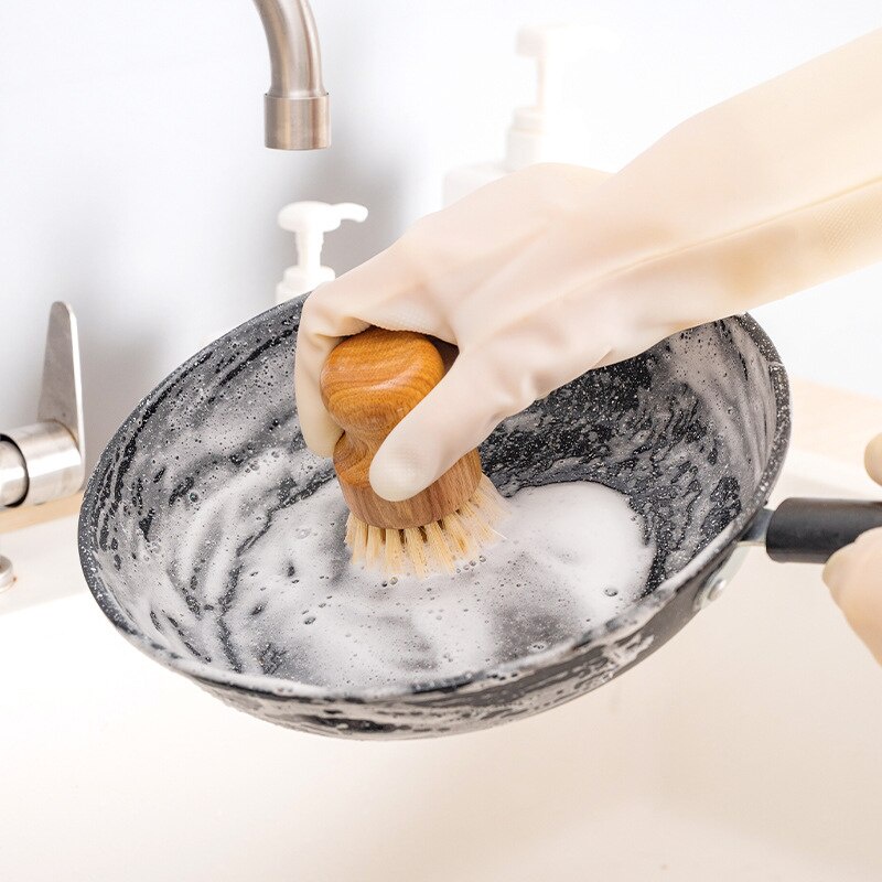 Bàn Chải Rửa Chén Dĩa Bằng Gỗ Tự Nhiên Cho Nhà Bếp